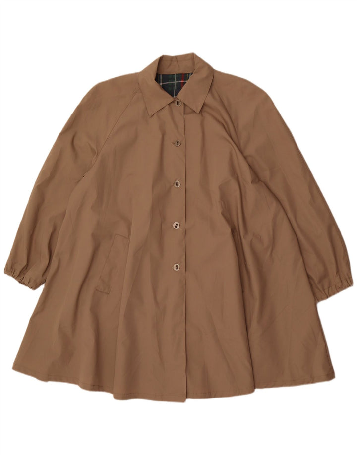Vintage kvinders oversize trenchcoat UK 18 XL beige polyester