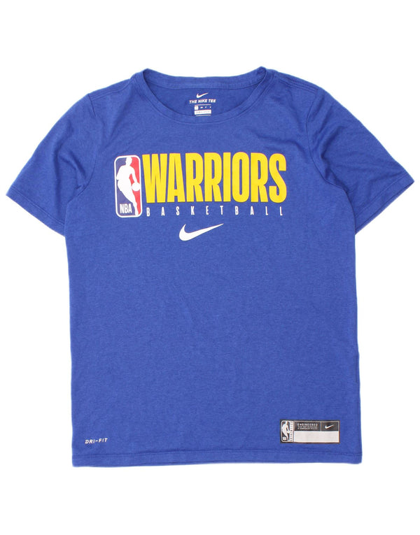 Nike Boys Golden State Warriors Grafisk T-Shirt Top 8-9 år Lille Blå