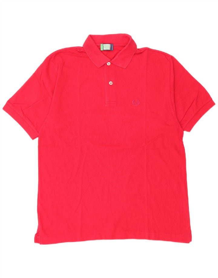 Sergio Tacchini Herre poloshirt IT 48 Medium Pink Bomuld