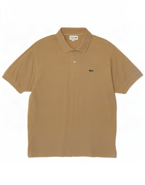 Lacoste Herre Poloskjorte i klassisk pasform Størrelse 5 Large Beige Bomuld
