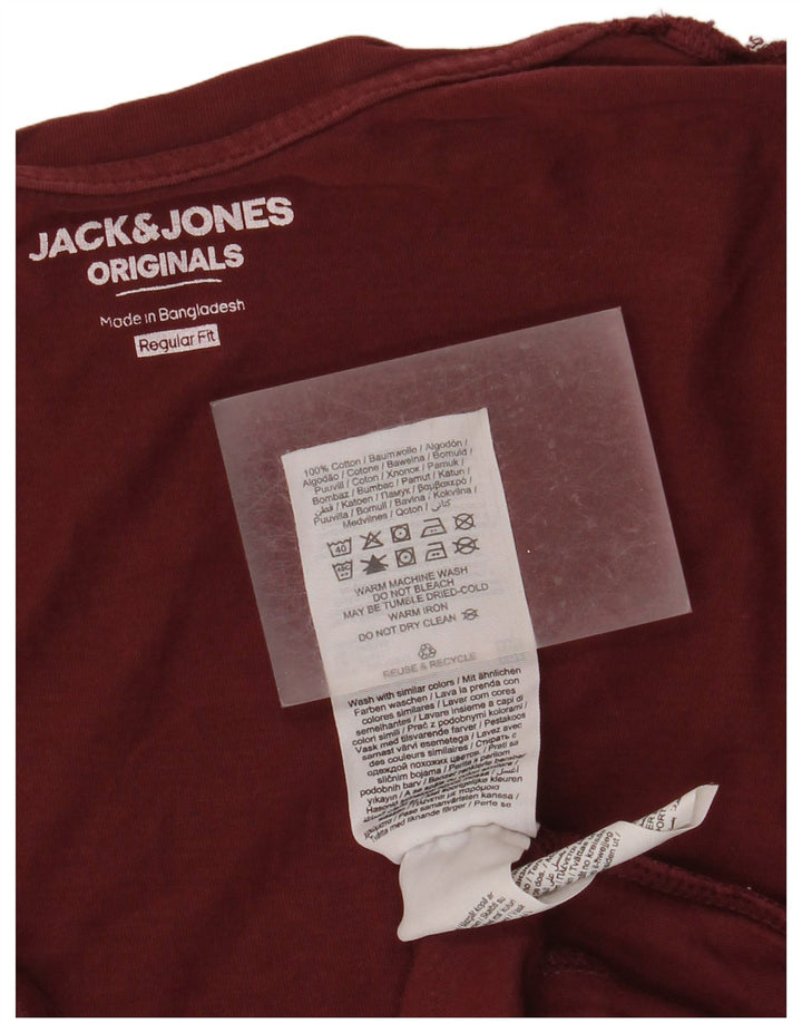 Jack & Jones Herre Regular Fit Grafisk T-shirt Top Lille rødbrun bomuld