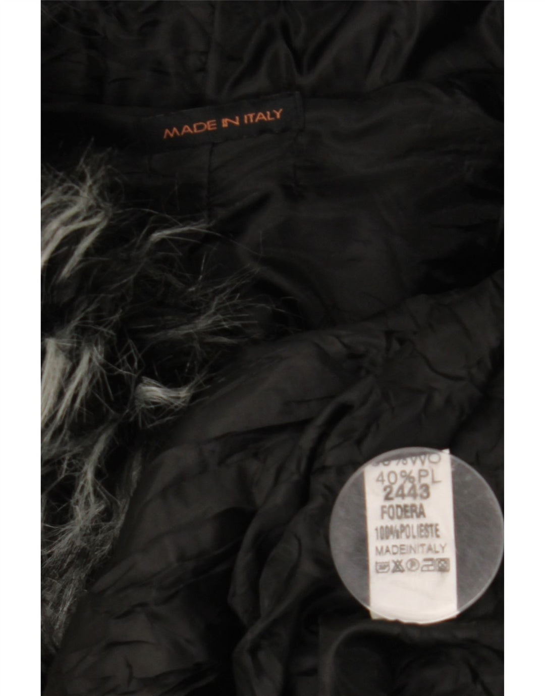 VINTAGE Dame Loose Fit Hooded Cape Coat UK 10 Lille sort uld