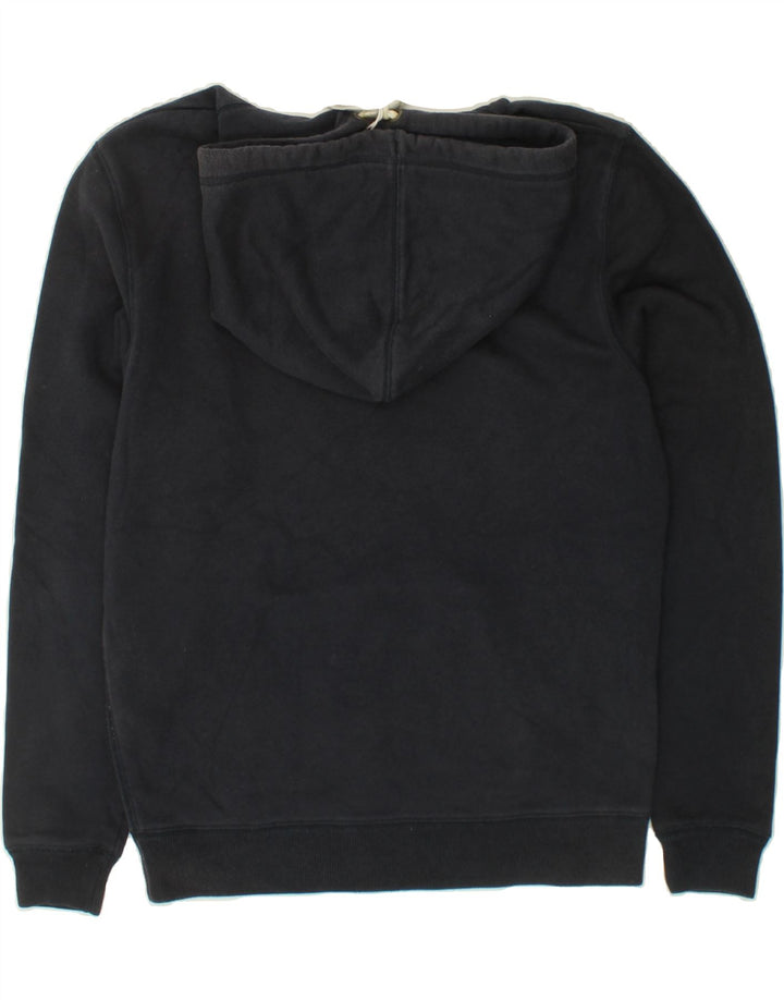 JACK WILLS Mens Graphic Hoodie Jumper Medium Navy Blue Cotton Vintage Jack Wills and Second-Hand Jack Wills from Messina Hembry 