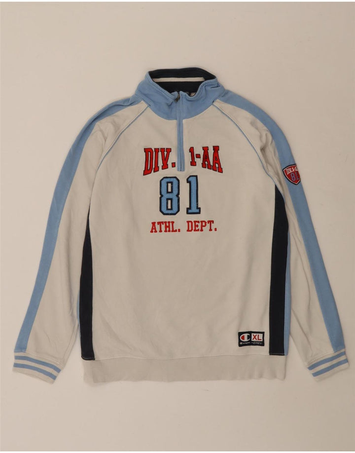 CHAMPION Drenge Grafisk Sweatshirt Jumper 13-14 år XL Hvid Colourblock