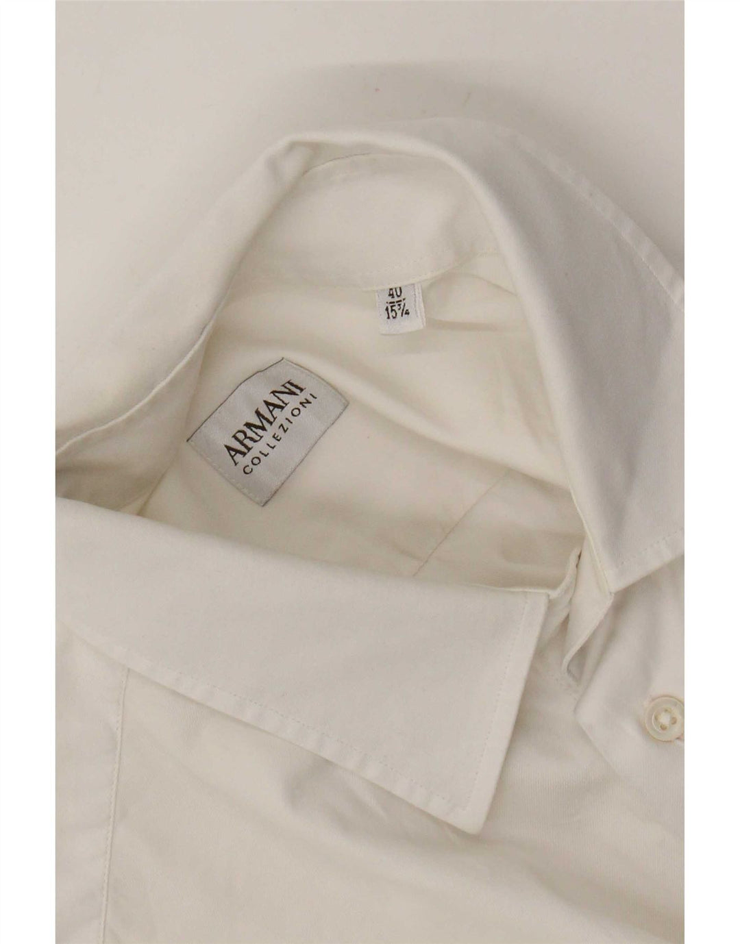 Armani Collezioni Herreskjorte Str. 40 15 3/4 Medium Hvid