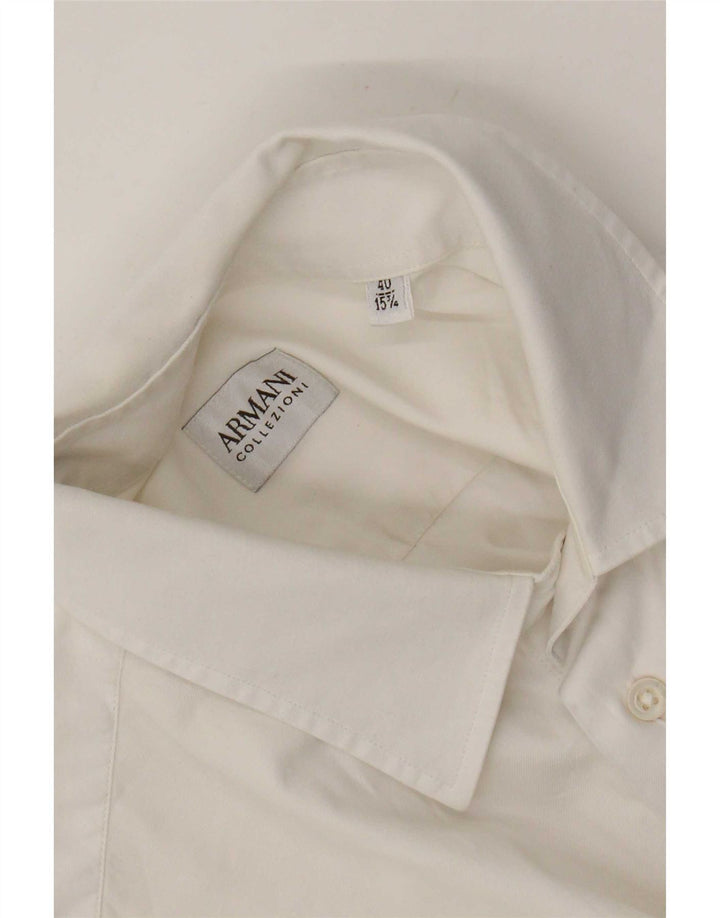 Armani Collezioni Herreskjorte Str. 40 15 3/4 Medium Hvid