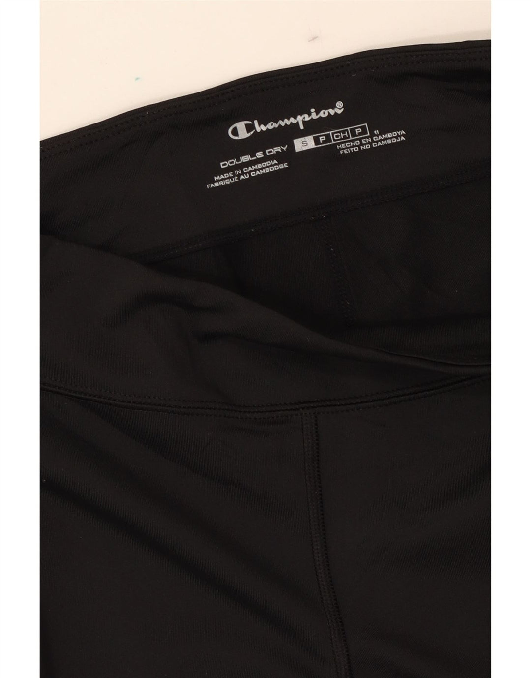 CHAMPION Womens Capri Leggings UK 10 Small  Black Vintage Champion and Second-Hand Champion from Messina Hembry 
