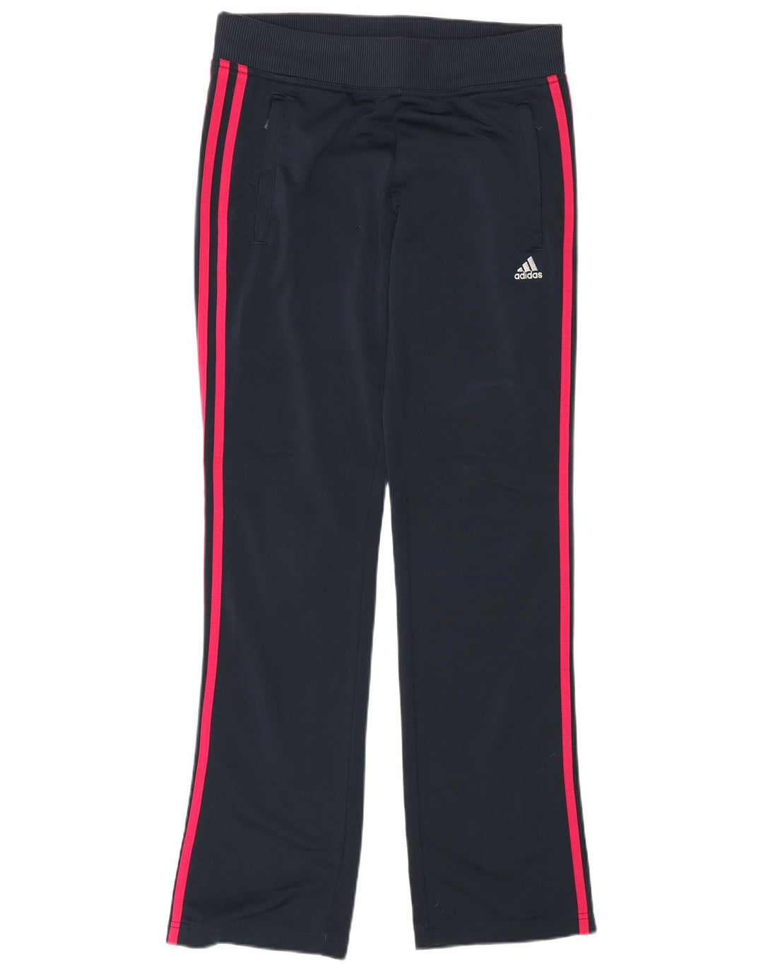 Adidas Dame træningsdragt Bukser UK 10 Small Navy Blue Polyester
