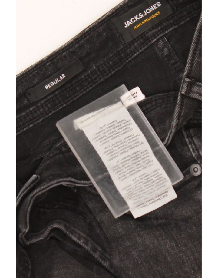 JACK & JONES Herre Regular Distressed Denim Shorts W30 Medium Black Bomuld