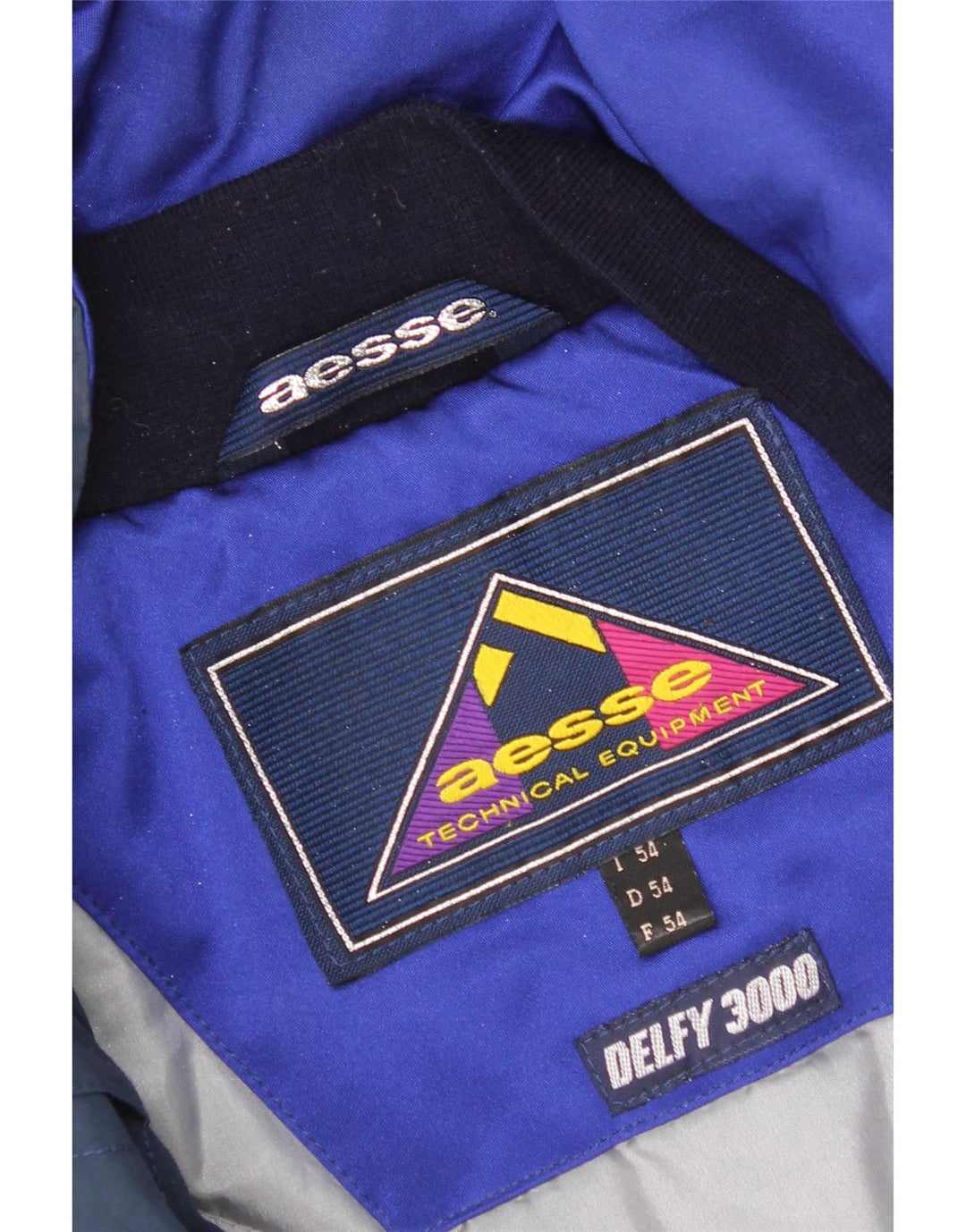 Aesse Herre Hætte Skijakke IT 54 2XL Blå Colourblock