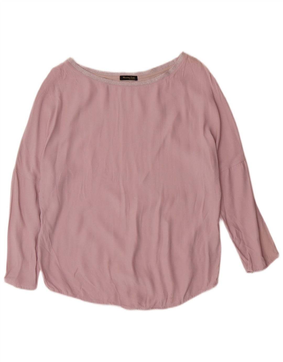 MASSIMO DUTTI Dame Oversized bluse Top UK 10 Small Pink Colourblock
