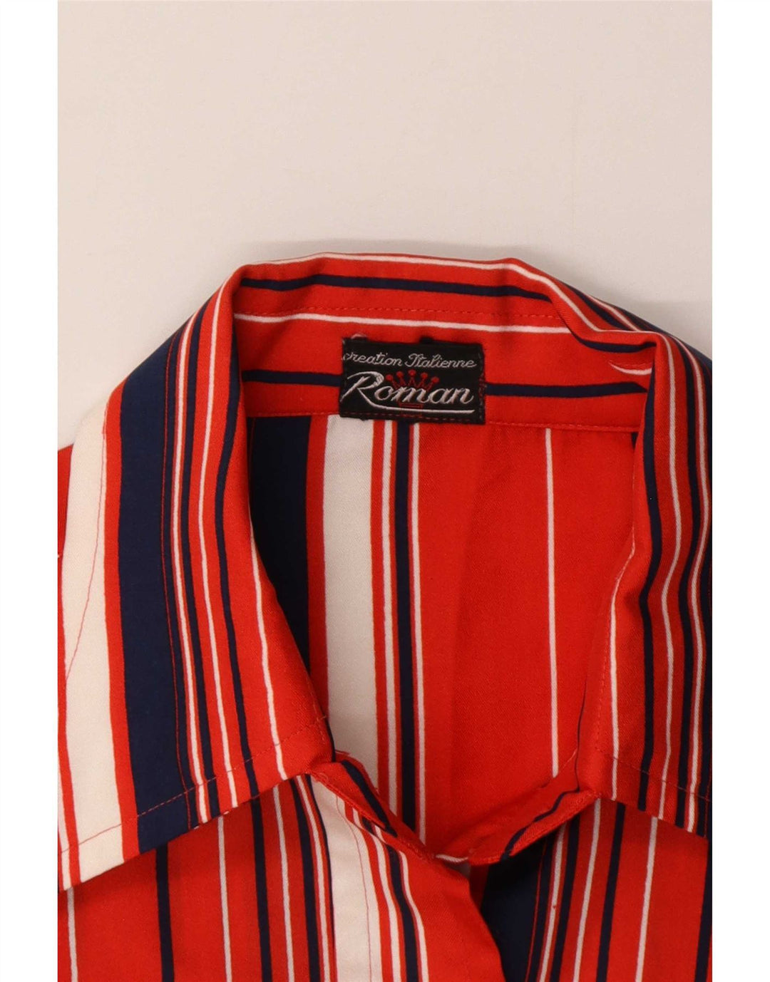Romansk dameskjorte UK 12 Medium rødstribet