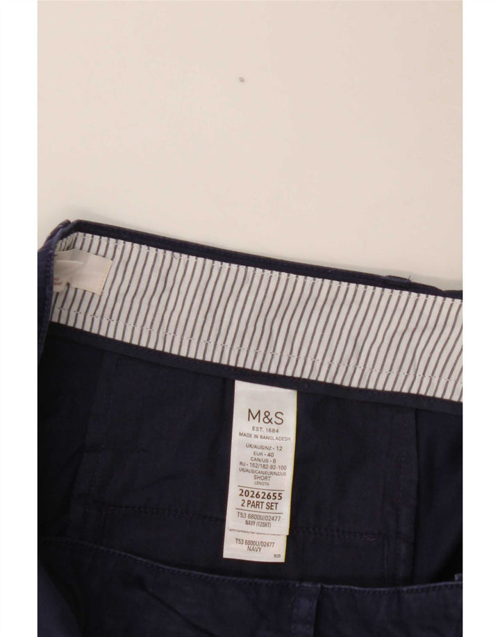 Marks & Spencer Chinobukser til kvinder UK 12 Medium W32 L28 Marineblå
