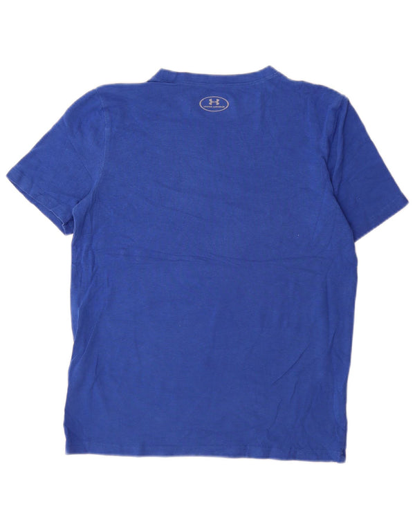 UNDER ARMOUR Piger løs T-shirt top 11-12 år stor blå bomuld
