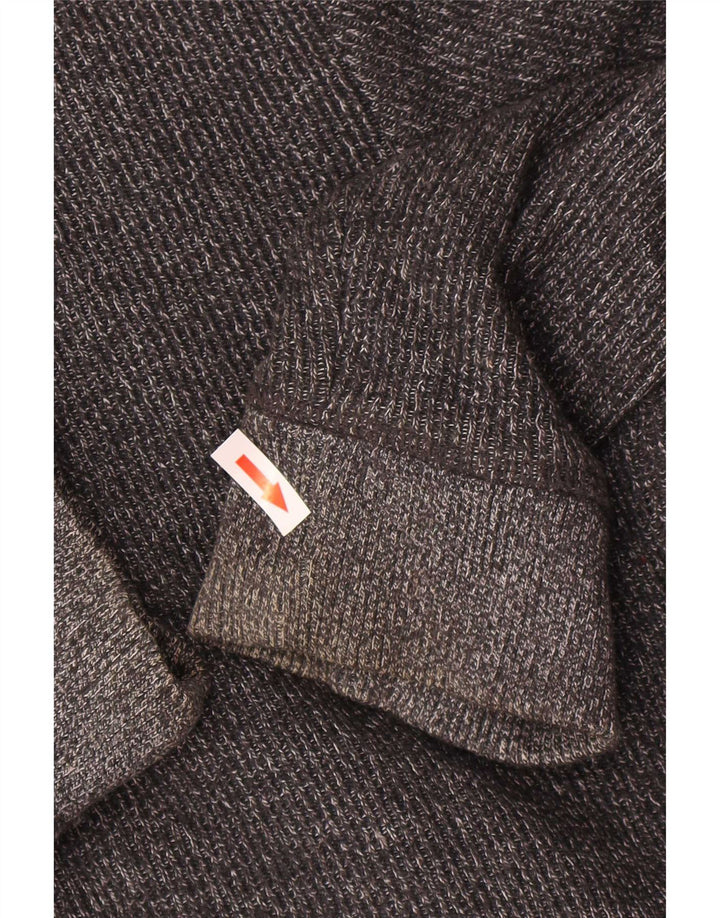Fat Face Herre Cardigan Sweater Stor Grå Flecked Bomuld