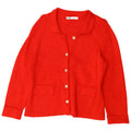 Zara Dame Cardigan Sweater UK 16 Large Red Viscose