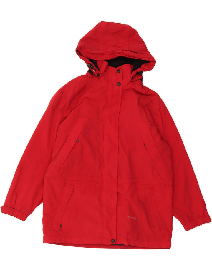 EDDIE BAUER Womens Hooded Windbreaker Jacket UK 10 Small Red Nylon Vintage Eddie Bauer and Second-Hand Eddie Bauer from Messina Hembry 
