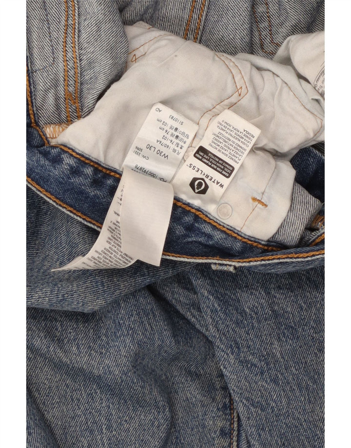 Levi's Herre 501 Straight Jeans W30 L30 Blå Bomuld