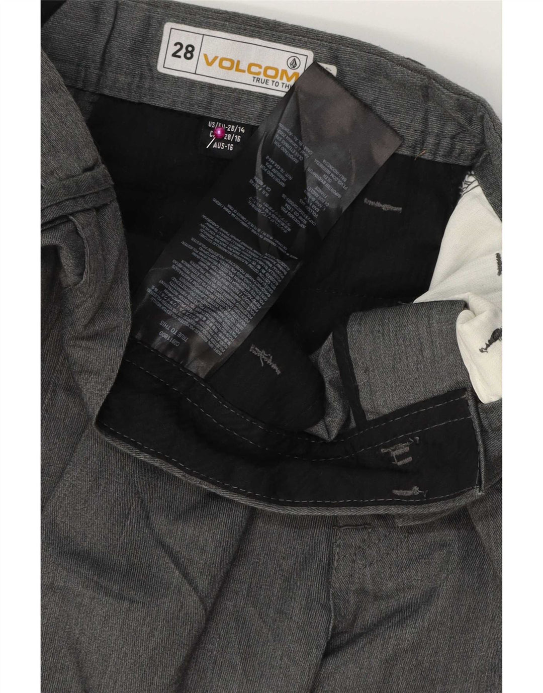 Volcom Boys Chino Shorts 15-16 år W28 Grå Polyester