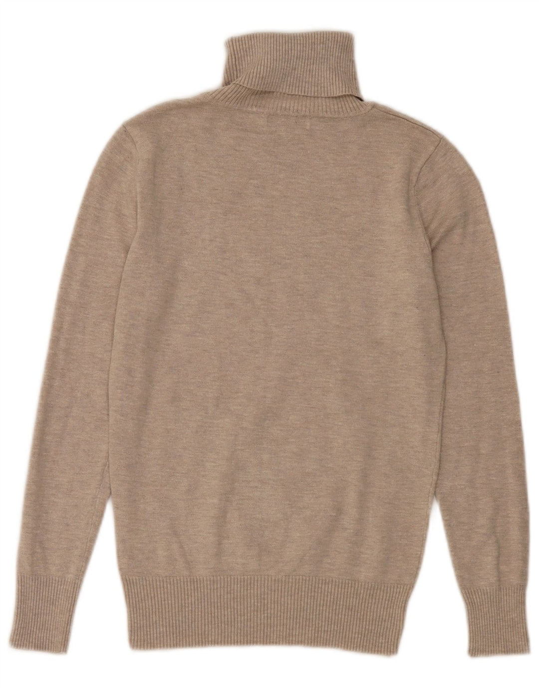 Vintage Dame Roll Neck sweater IT 40 Små Beige Flecked