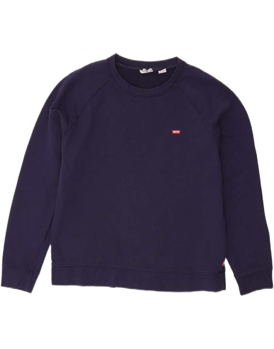 LEVI'S Womens Sweatshirt Jumper UK 16 Large Navy Blue Vintage Levi's and Second-Hand Levi's from Messina Hembry 