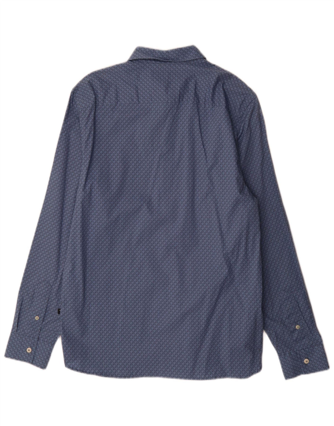 Ted Baker Herreskjorte str. 3 Medium Blue Houndstooth Bomuld