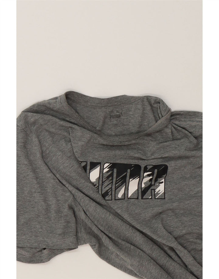 PUMA Mens Graphic T-Shirt Top Large Grey Vintage Puma and Second-Hand Puma from Messina Hembry 