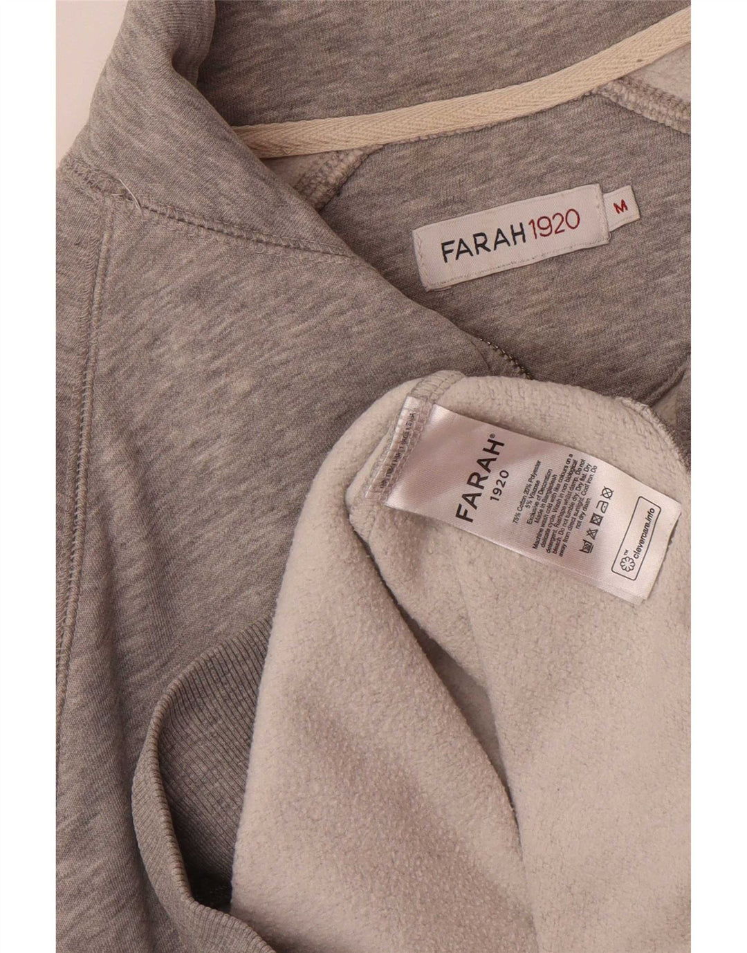 Farah Sweatshirt med lynlås til mænd mellem grå bomuld