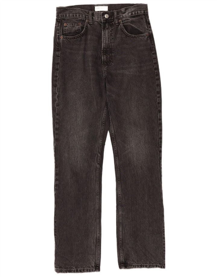Zara Dame Straight Jeans EU 38 Small W28 L31 Sort Bomuld