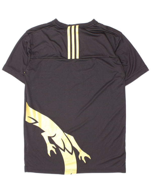 Adidas Boys Primegreen Grafisk T-Shirt Top 11-12 År Sort Polyester