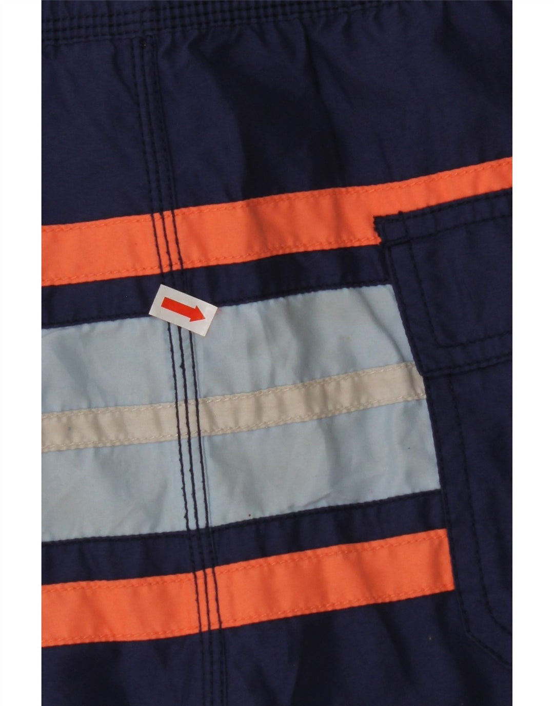 IZOD Badeshorts til mænd Små marineblå stribet polyester