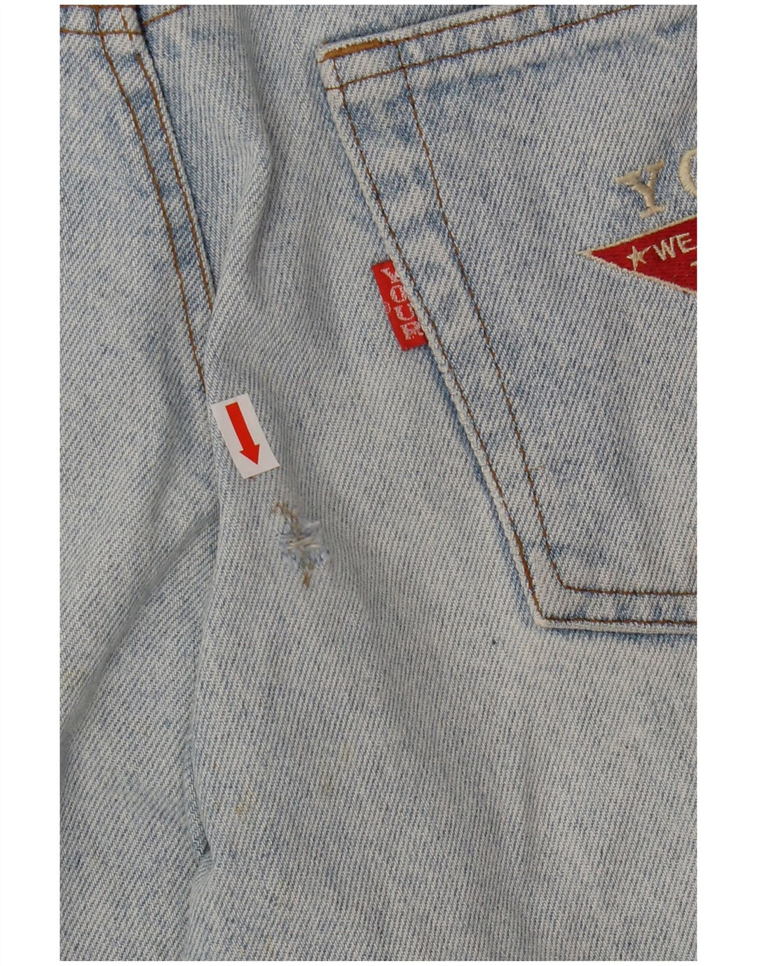 Vintage Straight Jeans til mænd W34 L30 blå bomuld