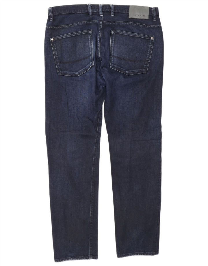 Ted Baker Herre Slim Jeans W34 L30 Marineblå Bomuld