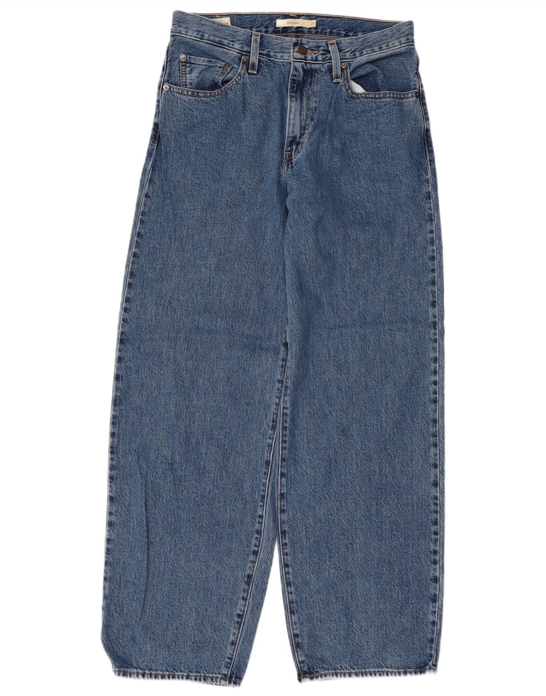 LEVI'S Dame Baggy Dad Jeans med brede ben W27 L30 Blå Bomuld