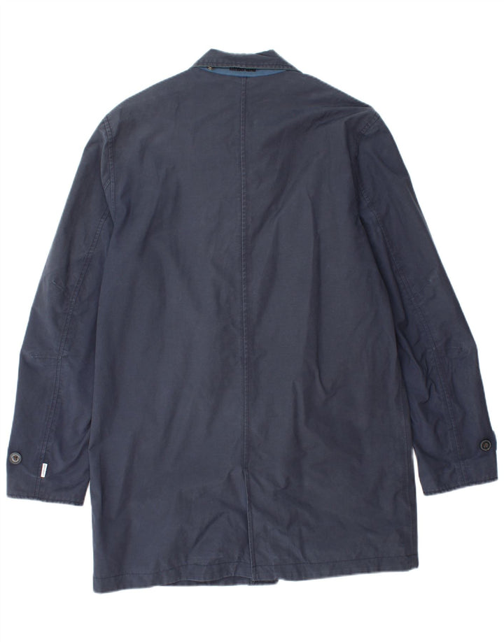 TIMBERLAND Herre Windbreaker Coat UK 38 Medium Navy Blue Bomuld