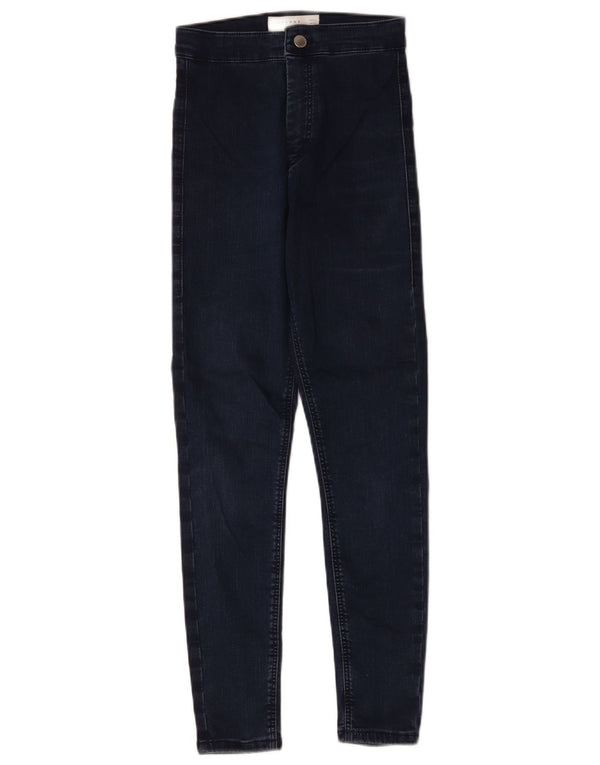 Topshop Womens Joni Skinny Jeans W26 L26 Navy Blue Cotton