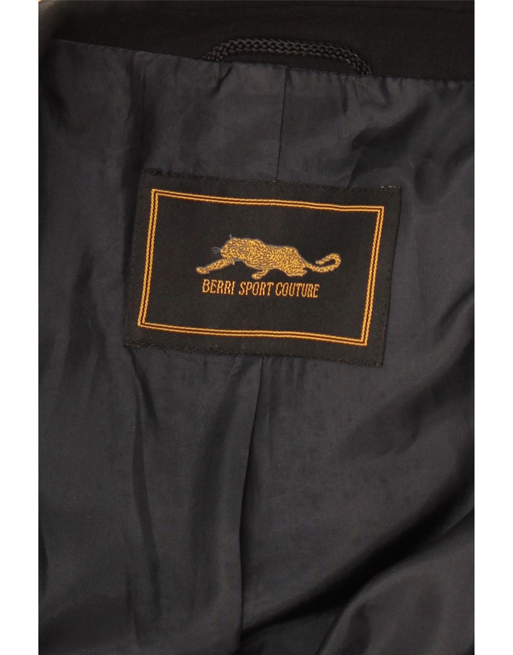 VINTAGE Dameoverfrakke UK 14 Medium Sort