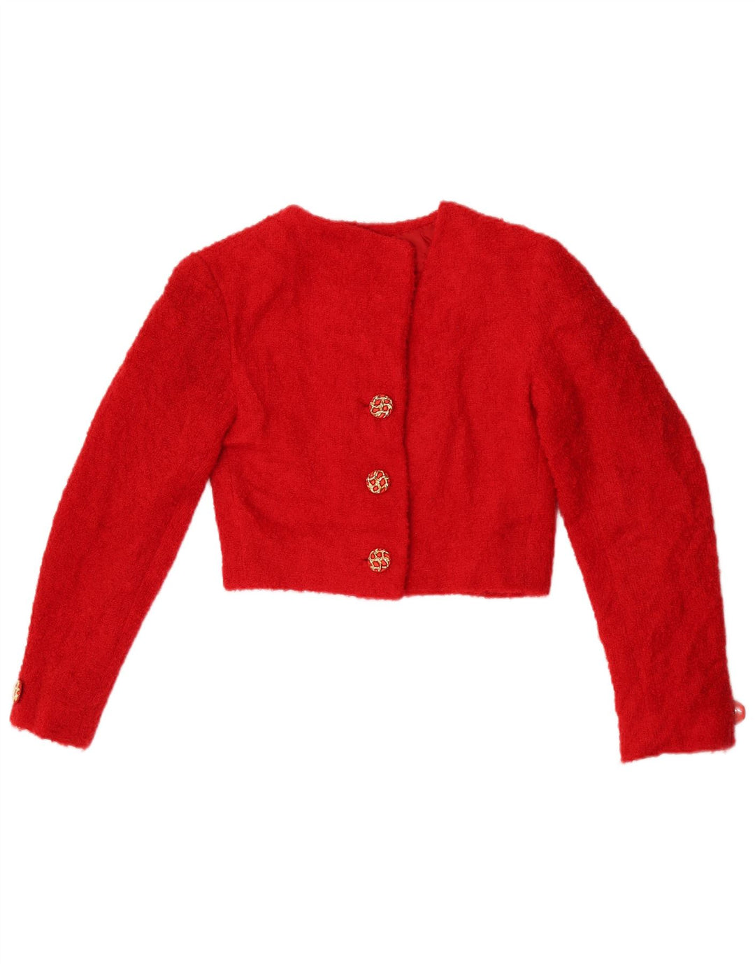 Vintage Dame Bolero Jacket UK 10 Small Red