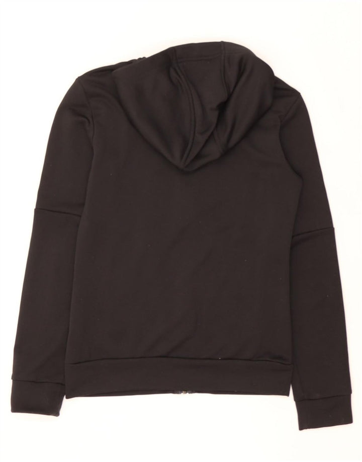 ADIDAS Womens Zip Hoodie Sweater UK 10 Small Black Polyester Vintage Adidas and Second-Hand Adidas from Messina Hembry 