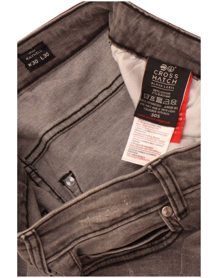 CROSSHATCH Dame Raynell Distressed Slim Jeans W30 L30 Grå Bomuld