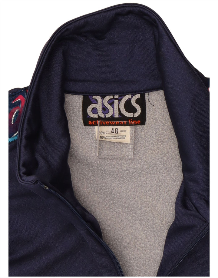 ASICS Grafisk træningsdragt til mænd, topjakke IT 48 Medium marineblå polyamid