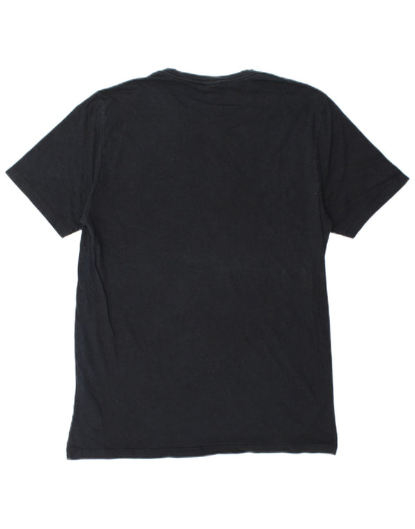 Reiss Herre T-Shirt Top Medium Sort Bomuld