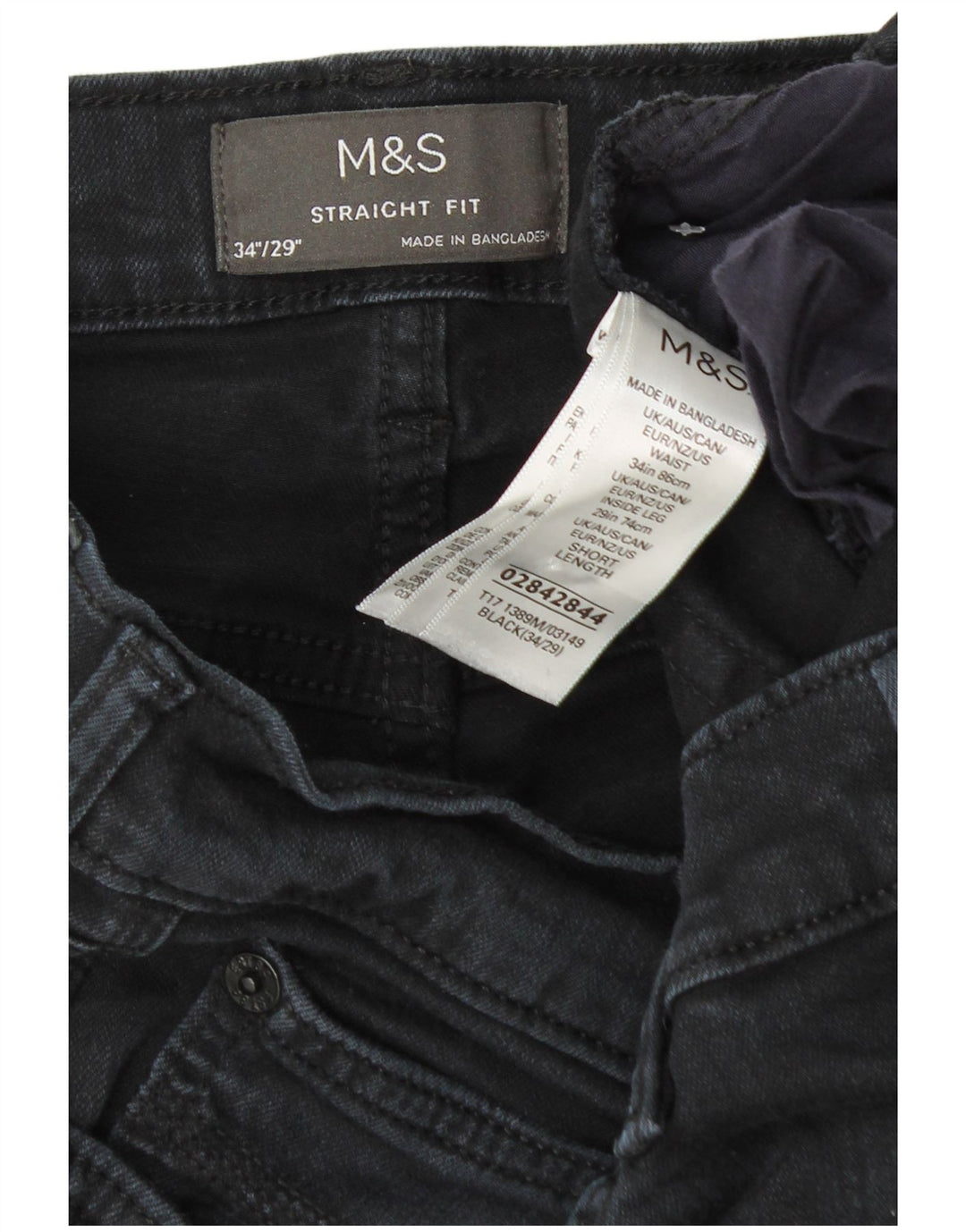 Marks & Spencer Straight Jeans til mænd W34 L29 Marineblå bomuld
