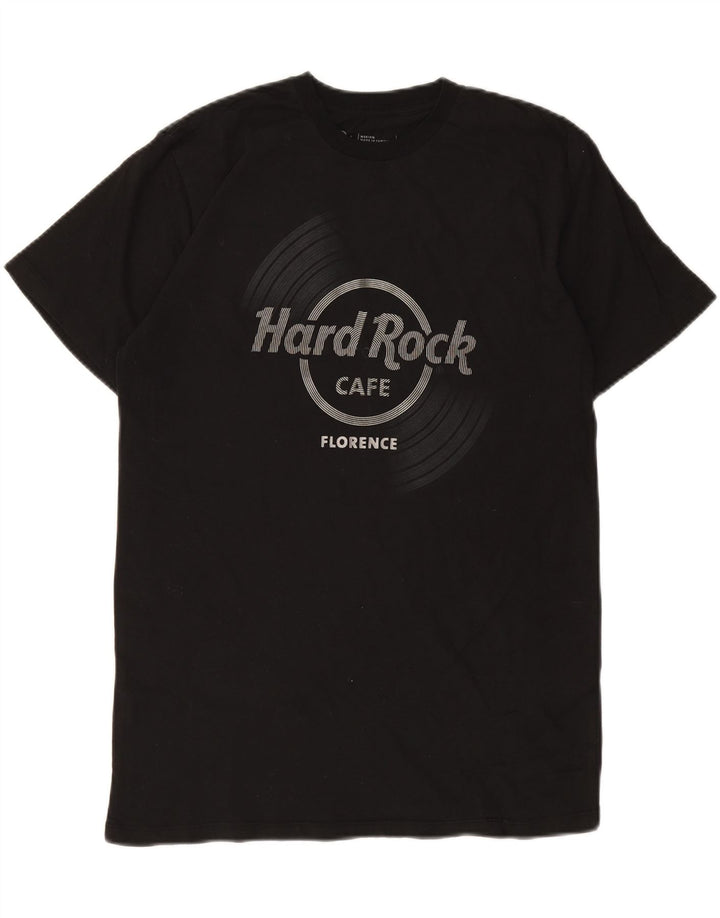 HARD ROCK CAFE Mens Florence Graphic T-Shirt Top Medium Black Cotton Vintage Hard Rock Cafe and Second-Hand Hard Rock Cafe from Messina Hembry 