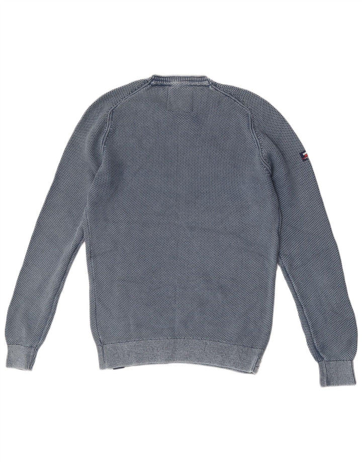 Superdry Herre sweater med rund hals, stor blå bomuld