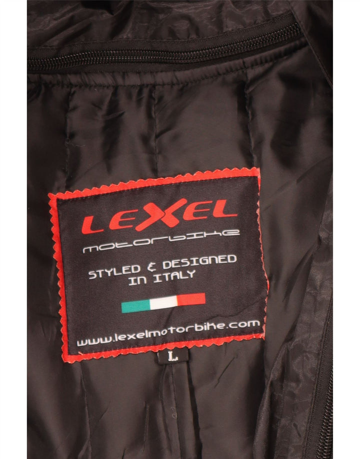 LEXEL Herre Graphic Racer Jacket UK 40 Large Black
