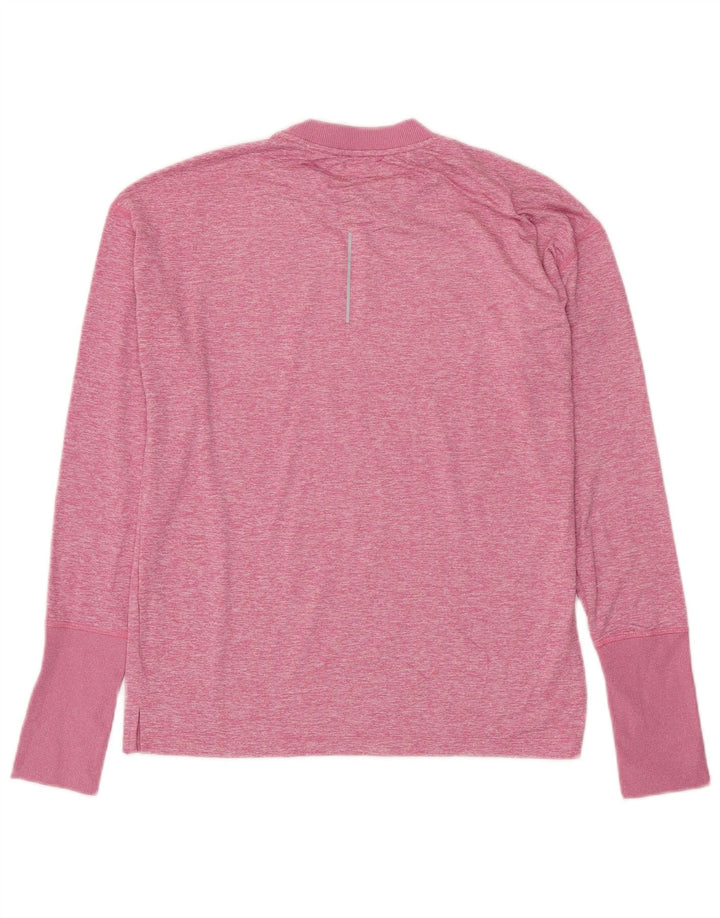NIKE Herre Dri Fit Top Langærmet Lille Pink Flecked