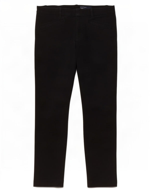 Gap Womens Slim Cropped Trousers US 8 Medium W30 L25 Black Bomuld