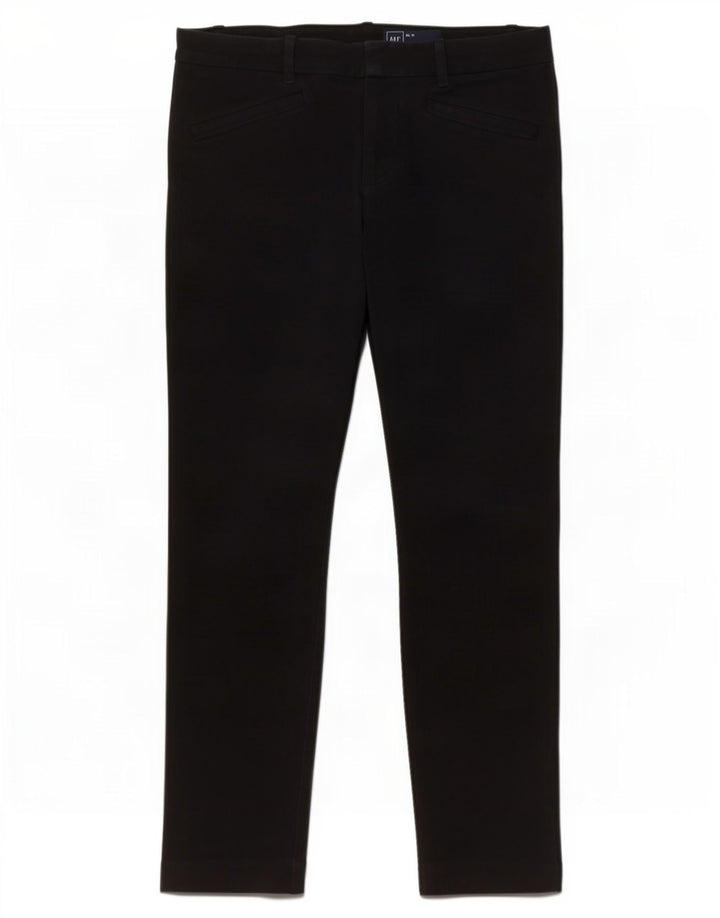 Gap Womens Slim Cropped Trousers US 8 Medium W30 L25 Black Bomuld
