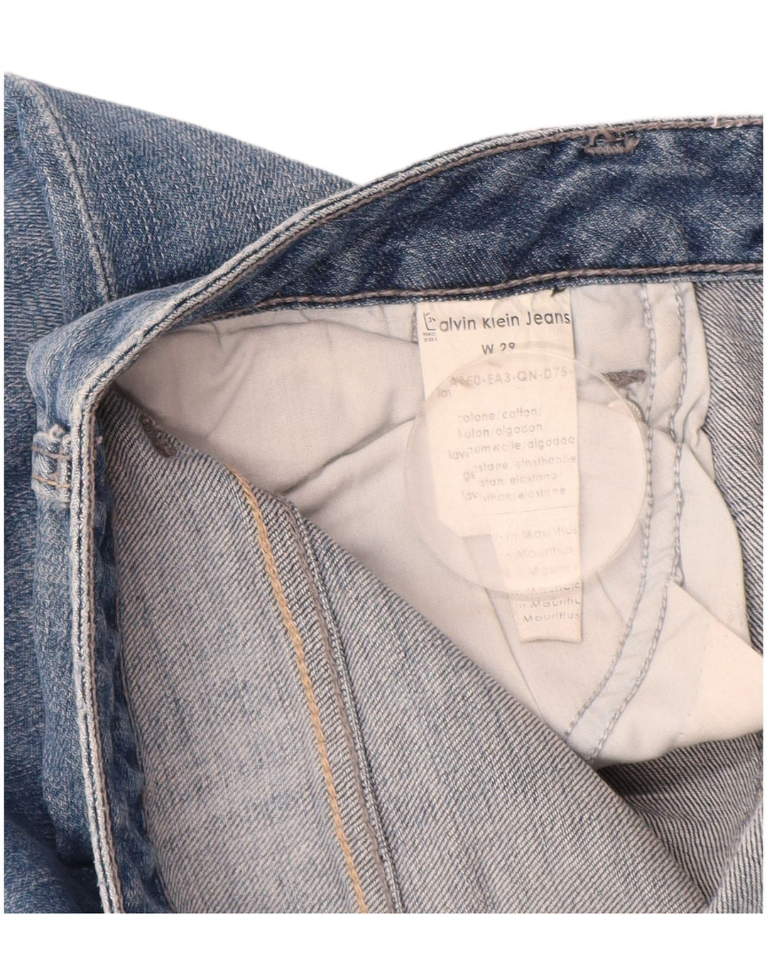 Calvin Klein Dame Distressed Slim Jeans W29 L34 Blå Bomuld